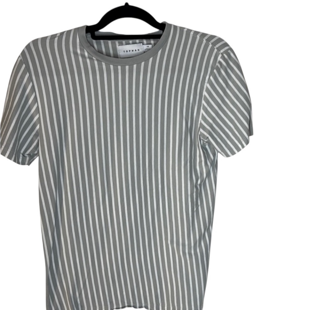 Topman Striped Gray short sleeve T-Shirt size XS